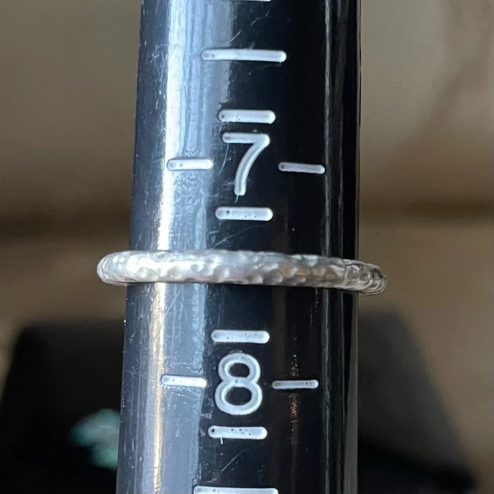 Matte Aquamarine Sterling Silver Ring with textured band 925